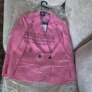 J. Crew Vibrant Pink Double-Breasted Blazer